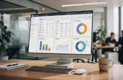 Dashboard representing various business systems
