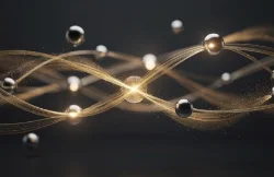 flows and molecules automatically flowing across predesigned lines. This illustrates the automation and workflow within a system