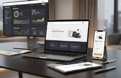 Digital devices on a desk which are all ways in which digital engagement take splace 