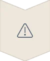 Triangle with an exclamation mark signalling a warning
